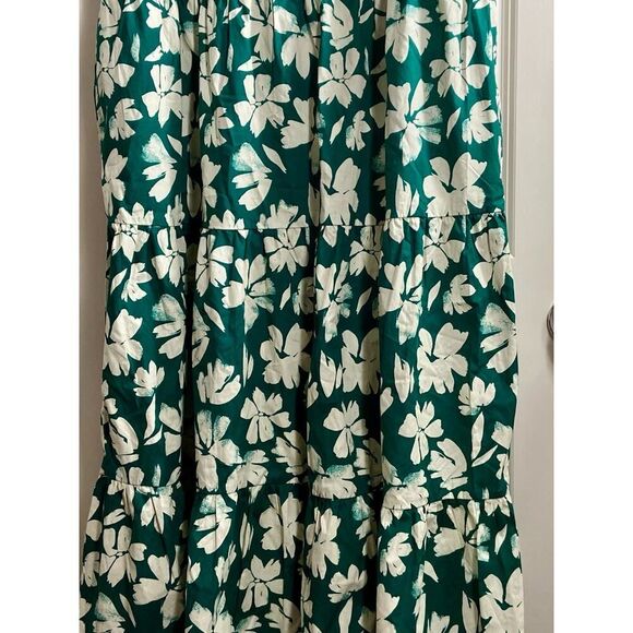 NWT Gap Tiered Maxi Dress Sleeveless Square Neck Floral Green Womens Size XXL* - Picture 3 of 7